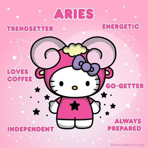 Hello Kitty on Instagram: “Hello #Aries Season! ♈ Tag your trendsetting Aries BFF💕 ⁠ ⁠ Link in bio to shop #HelloKitty zodiac tees.” Aries Season, Hello Kitty Images, Hello Kitty Themes, Aries Sign, Zodiac Signs Aries, Hello Kitty Cartoon, Hello Kitty Iphone Wallpaper, Kawaii Plushies, Go Getter