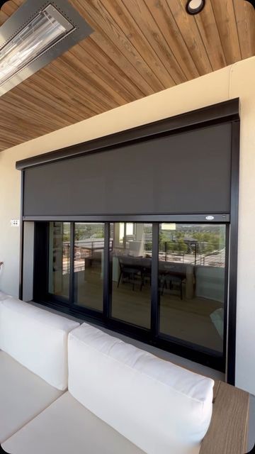 Boise Blinds on Instagram: "If you have a big sliding glass door exterior shades can be the solution to keep the bugs, heat and glare out of your home. #boiseblinds #progressivescreens" Sliding Glass Door Exterior, Glass Door Exterior, Exterior Solar Shade, Windows With Blinds, Sliding Glass Door Window Treatments, Door Shades, Exterior Shades, Exterior Doors With Glass, Door Exterior