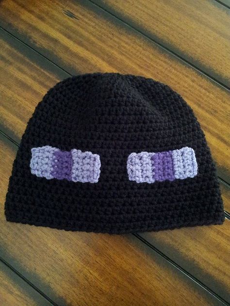 Hey, I found this really awesome Etsy listing at http://www.etsy.com/listing/165298508/minecraft-enderman-hat Crocheting Tutorial, Minecraft Crochet, Minecraft Enderman, Confection Au Crochet, Tutorial Ideas, Bonnet Crochet, Cap Ideas, Crochet Cap, Hat Ideas