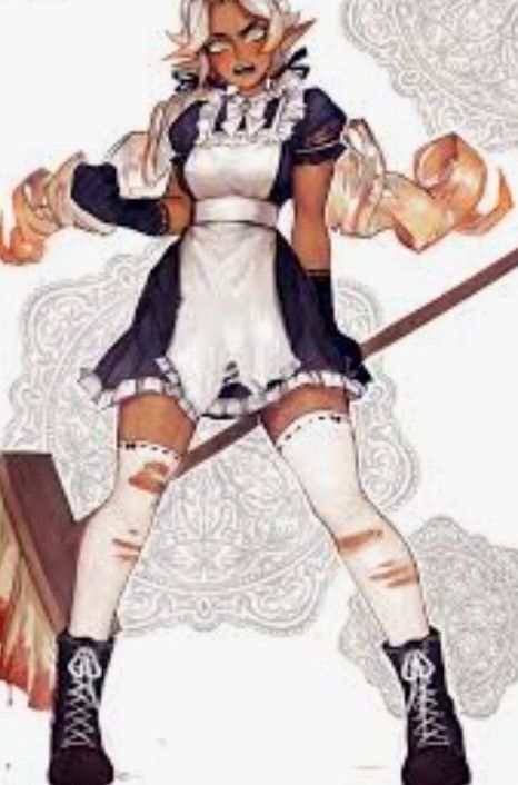 Elf Outfit Ideas, Maid Outfit Anime, Elf Outfit, Anime Elf, Anime Maid, Maid Outfit, 캐릭터 드로잉, Modern Fantasy, Design Girl