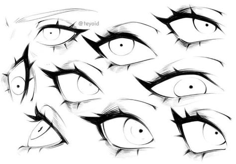 Eye Reference, Drawing Face Expressions, Drawing Eye, Eye Drawing Tutorials, Sketches Tutorial, Drawing Expressions, Anime Eye Drawing, Figure Drawing Reference, Book Art Drawings