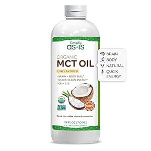 Organic MCT Oil C8 & C10 | Unflavored | 100% from Non-GMO Coconuts | Perfect for Morning Coffee | Quick Clean Energy | 24 fl oz (47 Servings) Sport Diet, Quick Energy, Boost Energy Naturally, Beauty Vitamins, Mct Oil, Smoothie Shakes, Clean Energy, Quick Cleaning, Fitness Nutrition