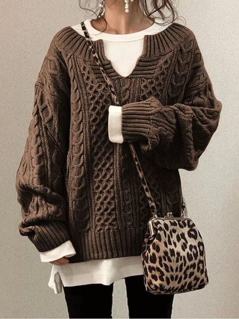 4d6e4749289c4ec58c0063a90deb3964desc46139747ri Minimalisticky Chic, Winter Pullover, Comfortable Sweater, Estilo Chic, Extra Long Sleeves, Sweater Collection, Pattern Sweater, Casual Sweaters, Knitted Jumper