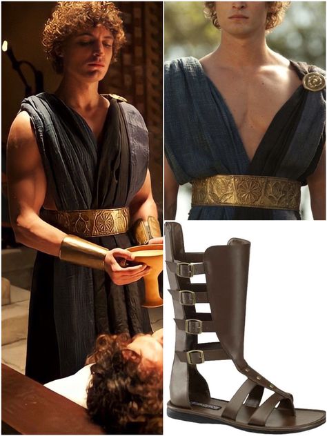 Hades Greek God Costume, Ancient Greece Fashion Men, Ancient Greek Outfits Men, Traditional Greek Clothing Men, Greek Male Clothing, Ancient Greek Fashion Men, Ancient Greek Men, Greek God Costume Male, Greek Inspired Fashion