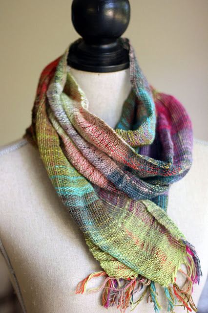 okay - how do I do this - or where do I get this  woven noro yarn on a Cricket table loom Cricket Loom, Weaving Scarfs, Noro Yarn, Saori Weaving, Rigid Heddle Weaving, Heddle Loom, Handwoven Scarf, Woven Scarves, Weaving Textiles