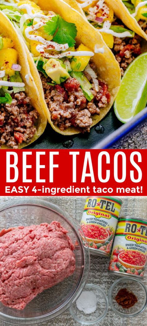 Recipes For Tacos Beef, Ground Meat Tacos Recipes, Taco With Ground Beef, Keto Taco Recipes Ground Beef, Ground Meat Taco Recipes, Tacos Ground Beef Recipe, Easy Tacos Beef, Easy Beef Tacos Recipes, How To Cook Ground Beef For Tacos