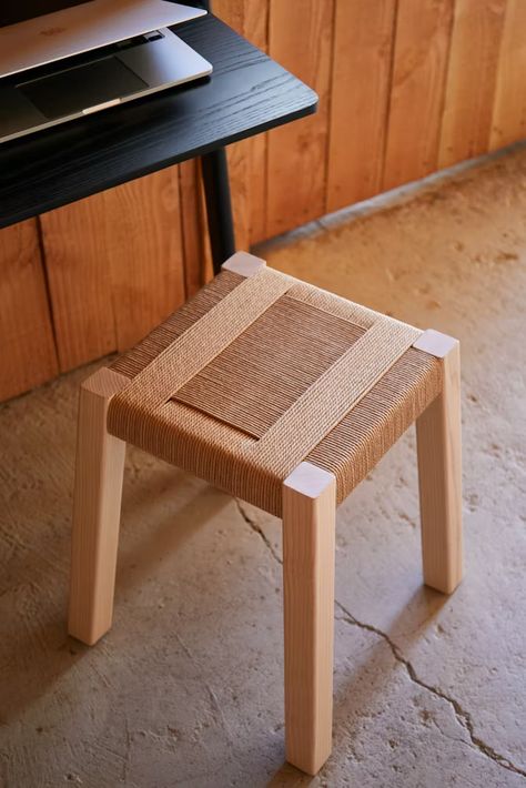 The Weaver's Stool – Design Within Reach Danish Cord, Stool Table, Chair Design Wooden, Woven Chair, Woven Furniture, Bench Stool, Stool Design, Corner Chair, Table Stool