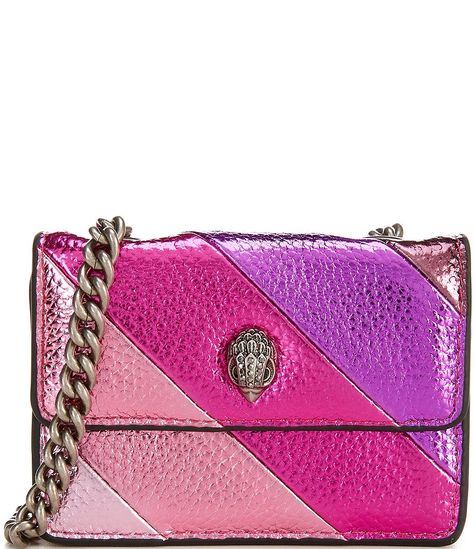 Kurt Geiger London Micro Metallic Kensington Crossbody Bag | Dillard's Micro Kurt Geiger Bag, Kurt Geiger Bag Mini, Pink Kurt Geiger Bag, Kurt Ginger, Kurt Geiger Micro Bag, Kurt Geiger Shoes Outfit, Micro Kurt Geiger, Micro Kensington Bag, Kurt Bag