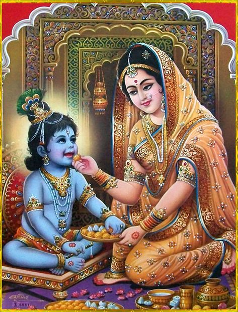 Yashoda Feeding Krishna, Sweet Krishna, Yashoda Krishna, Bal Gopal, Shree Radhe, Indian God, Little Krishna, Baby Krishna, Sri Krishna