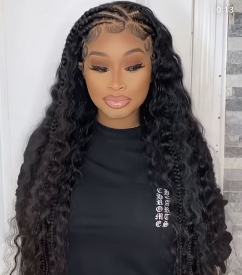 Half Up Half Down Crochet, Curly Hair Sew In, Feed In Braids, Curly Hair Accessories, Crochet Hairstyles, Crochet Styles, Popular Crochet, African Hair Braiding Styles, Braided Cornrow Hairstyles