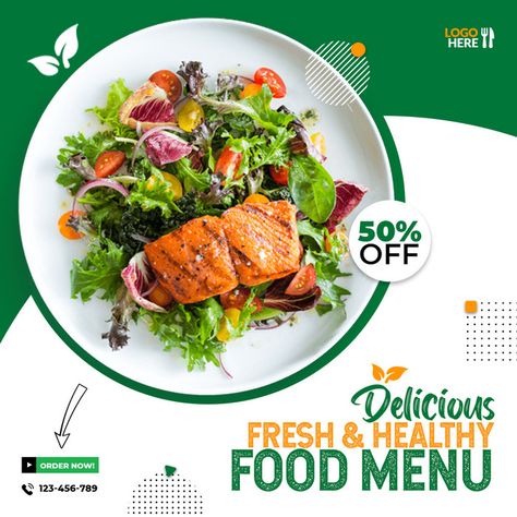 Fresh Healthy Food Social Media Instagram Poster Design#pikbest#templates Healthy Food Poster Design, Healthy Food Poster, Cafe Content, Diet Poster, Healthy Poster, Food Social Media Design, Instagram Poster Design, Nutrition Poster, Healthy Restaurant Food