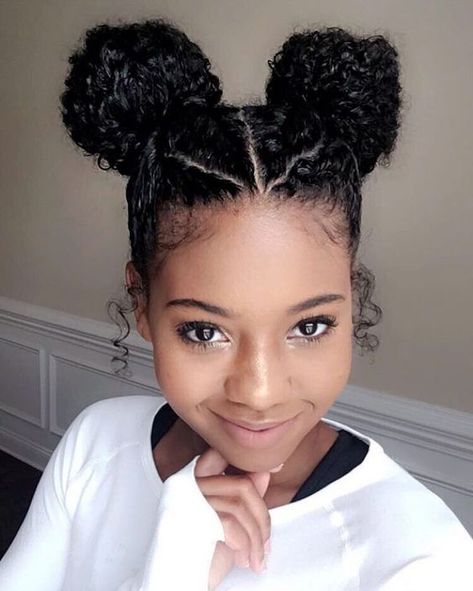 What are Protective Styles for Mixed Kids? PLUS TOP TIPS for Getting it Right | Mixed.Up.Mama Mixed Race Hairstyles, Curly Buns, Mixed Girl Hairstyles, Trendy We Fryzurach, Bun Style, Makeup Tip, Pelo Afro, Mixed Hair, Natural Hair Styles Easy