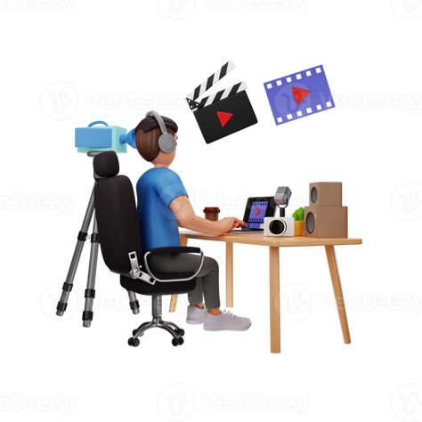 Video Editor Illustration, Video Editing Illustration, Video Editing Png, Alia Varun Cute Pics, Editor Png, Editing Poster, Creation Logo Png, Video Png, Alia Varun