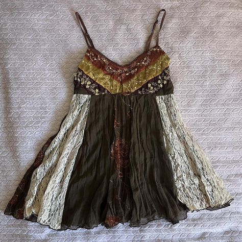 perfect fairy grunge tank top 🤍 so flattering and... - Depop Grunge Tank Top, Sleeveless Fairy Grunge Mini Dress, Fairy Tank Top, Hemp Clothes, Whimsigothic Clothes T-shirts & Tank Tops, Fairycore Tank Top, Fairy Grunge Tank Top, Fair Outfit, Hemp Clothing