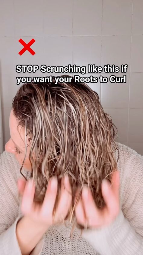 To encourage curls from the roots, try applying the gel on top of your hair with the scrunch pulsing method. This method also eliminates… | Instagram How To Make Hair Curly Naturally, How To Scrunch Your Hair, How To Make Your Hair Curly, Curly Hair Spray, Scrunch Hair, Curly Tips, Root Volume, Hair Bling, Scrunched Hair