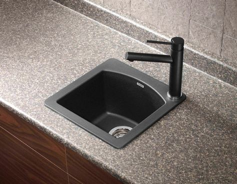 Diamond Mini Bar Sink in Silgranit - Blanco Blanco Biscuit Sink, Bar Sink Without Plumbing, Blanco Bar Sink, Wet Bar Sink, Silgranit Kitchen Sink, Bar Sinks, Undermount Bar Sink, Silgranit Sink, Granite Composite Sinks