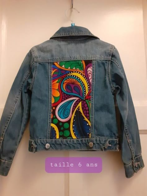 Customised Denim Jacket Ideas, Jean Jacket Embroidery Ideas, Denim Jacket Painting, Jean Jacket Art, Denim Jacket Design, Embellished Jackets, Jean Jacket Design, Jean Jacket Diy, Denim Jacket Embroidery