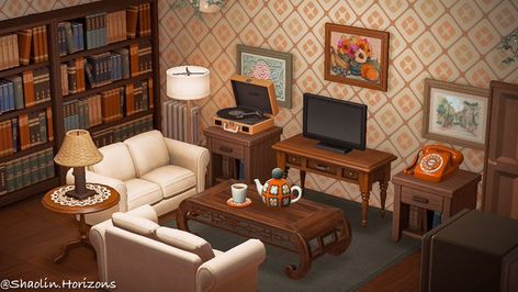 Emly 🌻 on Twitter: "A vintage apartment 🤍 #acnh #animalcrossing #acnhdesign https://t.co/yQ64xP9gfL" / Twitter Acnh Vintage, French Door Windows, Retro Apartment, Vintage Apartment, Animal Ideas, Acnh Designs, Animal Crossing Wild World, Retro Living Rooms, Acnh Inspo