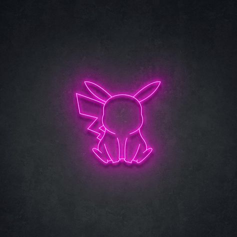 Pikachu Lightning Bolt, Pikachu Thunderbolt, Naruto Neon Sign, Pokemon Neon Sign, Pokemon Light, Neon Beach, Pokemon Pikachu, The Vibe, App Icon Design