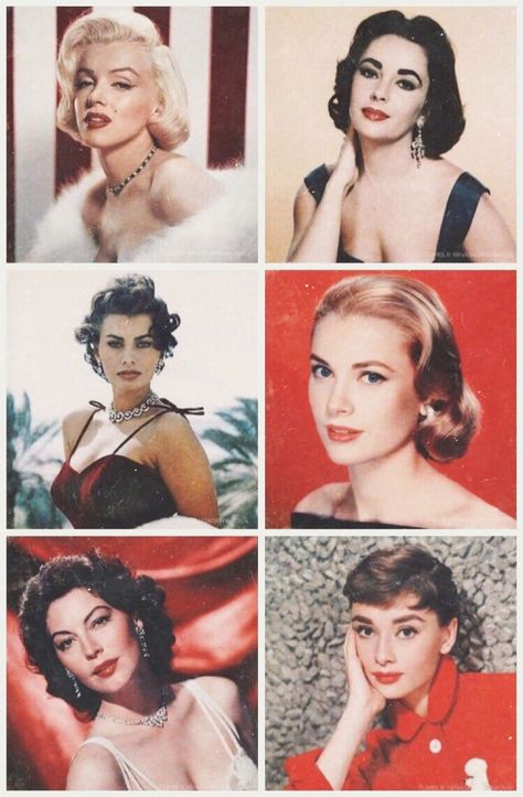 #marilyn monroe #audrey hepburn #sophia loren #elizabeth tylor #grace kelly #ava gardner #hollywood #classic #vintage #B&W #movie #actress #collage #old #beautiful Marylin Monroe And Audrey Hepburn, Audrey Hepburn Cecil Beaton, Roman Holiday Audrey Hepburn, Audrey Hepburn In Roman Holiday, Audrey Hepburn Oscars 1954, Marilyn Monroe And Audrey Hepburn, Big Six, Audrey Hepburn, Pastel Painting