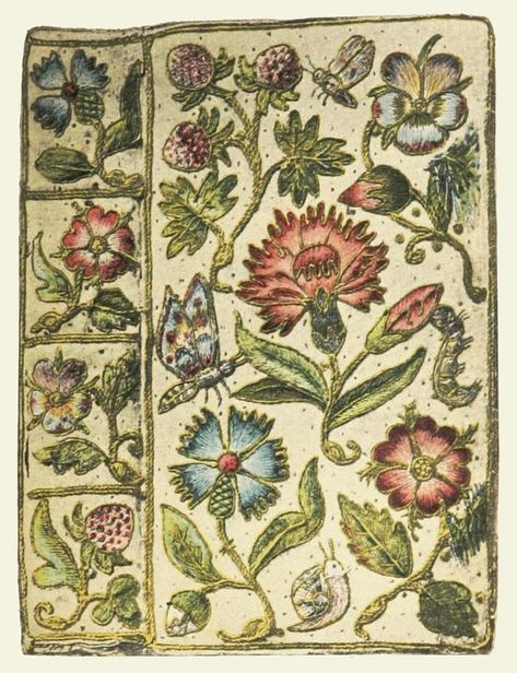 Pens and Needles: Reviving Book-Embroidery in Victorian England – The Public Domain Review Embroidered Book, Medieval Embroidery, Jacobean Embroidery, Book Of Hours, Crewel Embroidery, Old Book, Arts And Crafts Movement, Embroidery Inspiration, Belle Epoque