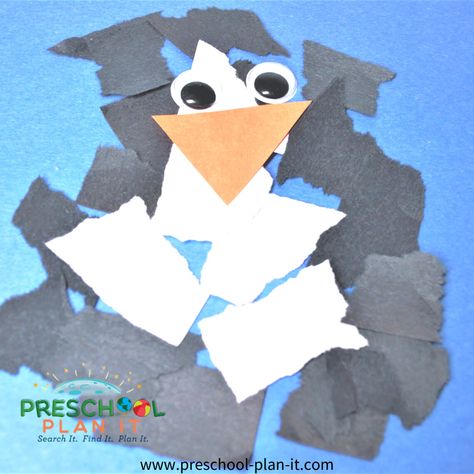 Preschool Winter Animals, Penguin Collage, Winter Animals Preschool Activities, Animals Preschool Activities, Penguin Crafts Preschool, Polar Animals Preschool, Winter Animals Preschool, Arctic Animals Activities, Arctic Animals Preschool