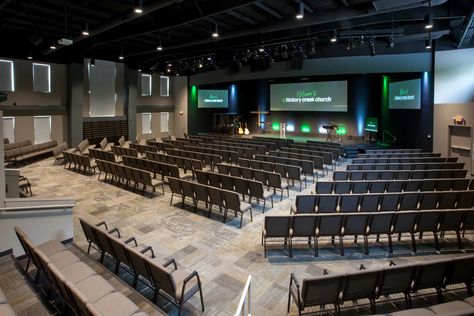 Hickory Creek Church - Aspen Group Worship Center Design, Pergola Addition, Sanctuary Design, Sanctuary Decor, Church Sanctuary, Restroom Renovation, Church Lobby, Church Building Design, Foyer Flooring