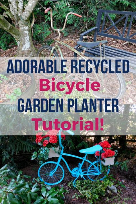 Raised Container Garden, Bike Planter, Chickens For Beginners, Bike Decor, Grow Your Own Vegetables, Garden Hacks Diy, Organic Gardening Pest Control, Vertical Vegetable Garden, Bicycle Decor