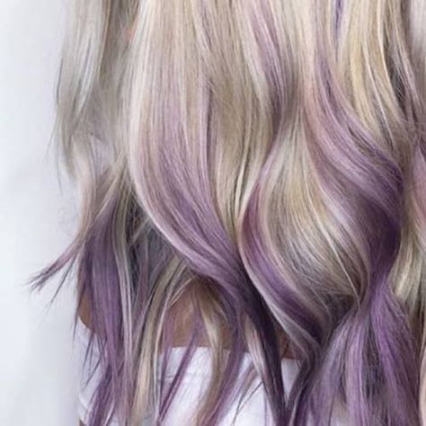 photo of violage violet hair color Blonde And Purple Hair, Blonde And Purple, Purple Blonde Hair, Violet Hair Colors, Violet Hair, Purple Highlights, Lilac Hair, Lavender Hair, Ombré Hair