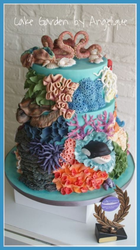 Cake Ideas For Graduation, Sea Cake Ideas, Under The Sea Cake Ideas, Under The Sea Wedding, Nemo Cake, Under The Sea Cake, Cake Competition, Sea Cake, Nautical Cake