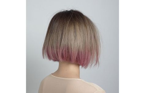 Short Highlights, Dyed Hairstyles, Hairstyles Highlights, Updos Hairstyles, Pink Ombre Hair, Dip Dye Hair, Ash Hair Color, Dye Hair, Dip Dyed