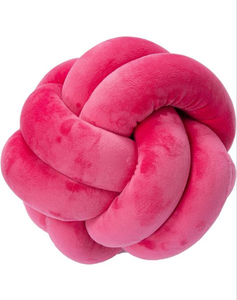 Barbie inspired pink puff twist pillow Hot Pink Room, Hot Pink Bedrooms, Hot Pink Throw Pillows, Preppy Pillows, Hot Pink Pillows, Dorm Wishlist, Pillow Ball, Ball Pillow, Pink Dorm