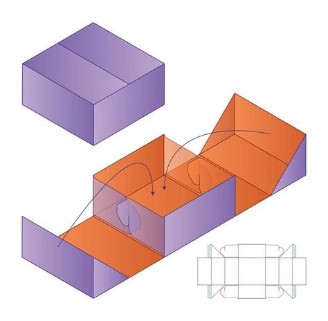 Box packaging die cut template design. 3d mock-up Packaging Layout Templates, 3d Packaging Design, Box Packaging Design Templates, Packaging Design Template, Box Packaging Templates, Box Layout, Packaging Die Cut, Box Design Templates, Packaging Template Design