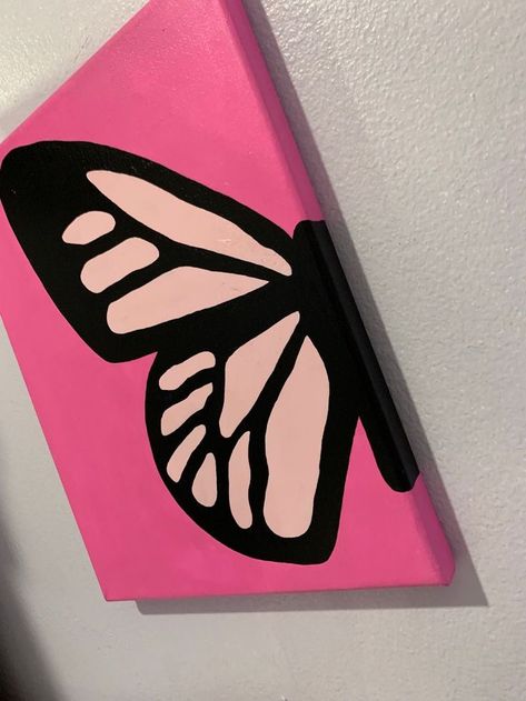 Mini Canvas Art Room Decor, 2 Canvas Paintings That Go Together Easy, Cute Drawings For Room Decor, Painting Ideas Easy Simple With Quote, Pink Butterfly Painting On Canvas, Cute Paintings For Room Decor, Easy Esthetics Paintings, Painting Ideas Tiny Canvas, Set Of Two Canvas Painting Ideas