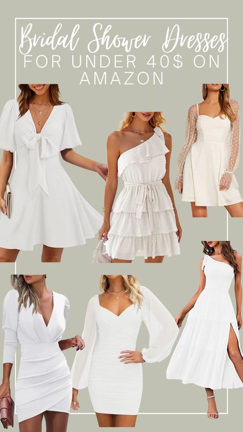 Amazon Reception Dress, Fiesta Bridal Shower Outfit The Bride, Dresses For Bridal Shower The Bride, Amazon Bridal Shower Dresses, Amazon Bridal Outfits, Fall Bridal Shower Dress For Bride, Fall Bridal Outfits, Bridal Shower Dress For Bride Plus Size, Bridal Shower Looks Brides