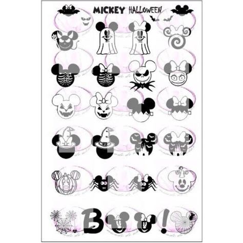 Mickey Halloween, Disney Tattoos, Stamping Plates, Small Tattoos, Nail Art, Stamp, Comics, Tattoos, Disney