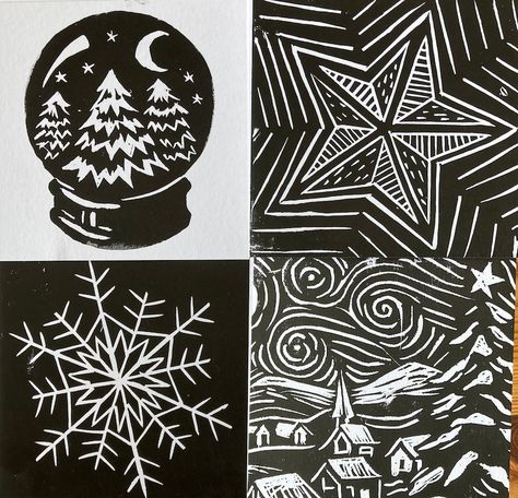 Lino Cuts, Print Christmas Card, Linoleum Print, Square Cards, Linocut Printmaking, Lino Art, Lino Prints, Hand Carved Stamps, Linocut Art