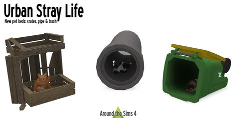 Around the Sims 4 | Custom Content Download | Stray life: Urban Sims 4 Vet Cc, Parisian Bistro Chairs, Around The Sims 4, The Sims 4 Custom Content, Cc Packs, Kids Bathroom Accessories, Loading Screen, Rocking Toy, The Sims 4 Packs