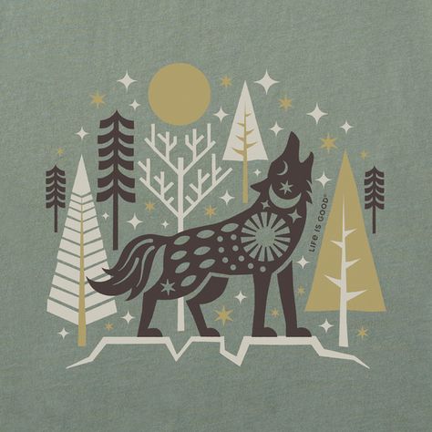 Women's Nordic Winter Wolf Long Sleeve Crusher Tee Winter Wolf, Winter Wolves, Friends Thanksgiving, Kids Holiday Gifts, Graphic Tees Vintage, Dog Sledding, Fabric Tape, Help Kids, Prove It