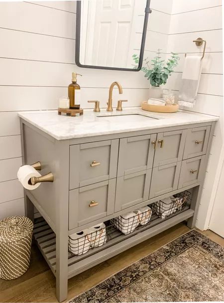 Grey And Tan Bathroom, Tan And Gray Bathroom, Gray And Tan Bathroom, Tan Bathroom Ideas, Bathroom Tan, Amazon Bathroom Decor, Target Bathroom, Tan Bathroom, Foster House