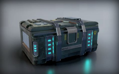 Sci Fi Crate Concept Art, Sci Fi Box Concept Art, Sci Fi Backpack, Scifi Container, Sci Fi Crate, Sci Fy, Secret Energy, Kang The Conqueror, Sci Fi Props