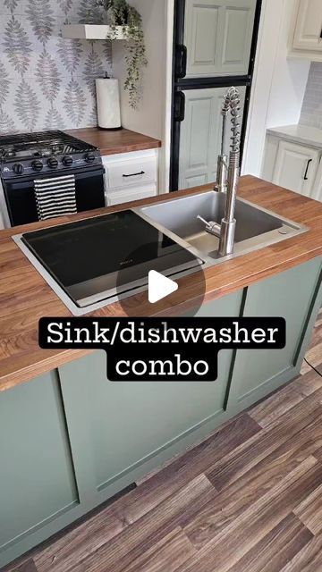 Cortni ▪︎ RV Renos & RV Living on Instagram: "A sink that's also a dishwasher 🤯 I just installed the 2-in-1 in-sink dishwasher from @fotile_america and it is a game changer for RVs. It's compact and perfect for tiny living. It's also energy efficient and uses right around 3 gallons of water per cycle, so it's off-grid friendly. This dishwasher is going in my bag of tricks for future renovations, and Fotile is giving two of you a chance to win one for your own space!! GIVEAWAY IS NOW CLOSED Congratulations to @overnight_nomads and @yvw7 for winning one of these awesome dishwashers #fotilepartner #ad #rvrenovations #rvremodel #tinyliving #fulltimervliving" Dishwasher In Kitchen Design, Dishwasher Sink Combo, Dishwasher Across From Sink, Dish Washer In Kitchen, Space Giveaway, Mini Dishwasher Under Sink, Small Drawer Dishwasher, Camper Dishwasher, Sink And Dishwasher