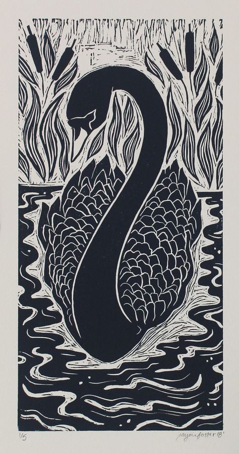 Wild Swans Illustration, Animal Sillouttes Drawings, Art Nouveau Swan Tattoo, Vintage Swan Illustration, Swan Illustration Vintage, Black Swan Tattoo Ideas, Swan Linocut, Black Background White Drawing, Black Swan Illustration