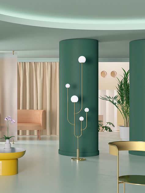 Modern Dental Office Design Interiors, Green Colour Combinations, Minimalist Lamps, Interior Art Deco, Design Interior Modern, Flowerpot Vp1, Colorful Minimalist, Interior Design Per La Casa, Interior Minimalista