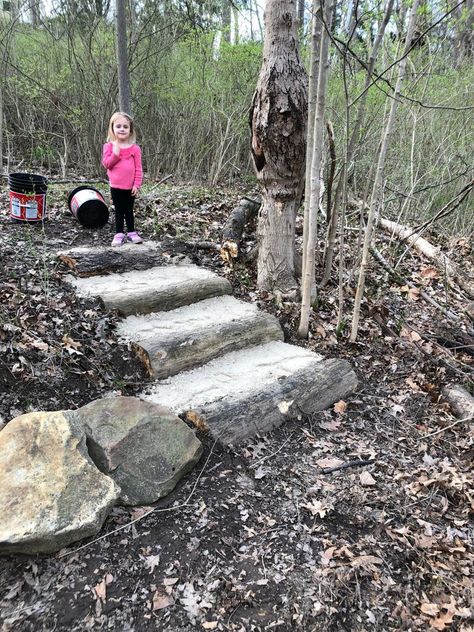 Log Path Cut Into a Hill : 5 Steps (with Pictures) - Instructables Log Path, Steep Backyard, Yard Stones, Rock Path, Wind Storm, Root Structure, Rocky River, Recycling Containers, Environmental Health