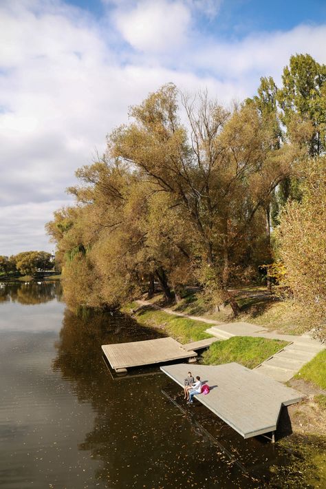 Gallery of Vezelka Embankment in Belgorod / Strelka KB + Strelka Architects - 5 Lake Landscape Design, Radial Design, Urban Design Concept, Lake Dock, Urban Landscape Design, Landscape Architecture Design, Lake Water, Sainte Marie, Lake Park