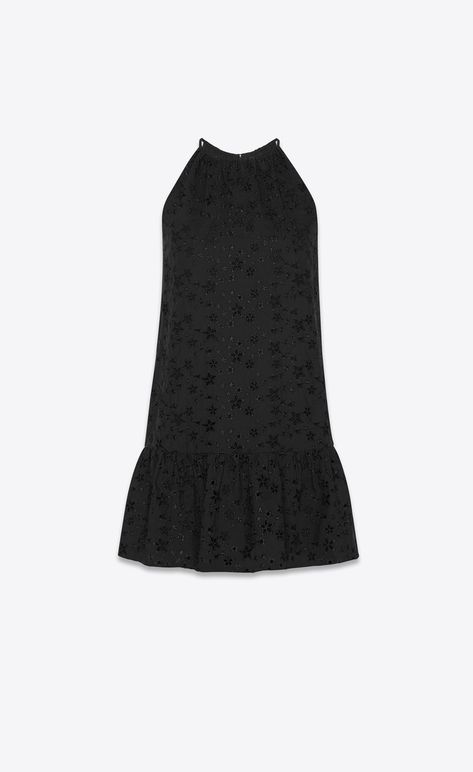 Ysl Skirt, Ysl Clothes, Ysl Dress, Women Dress Collection, Eyelet Embroidery, Ruffled Dress, Dressed To Kill, Women Dresses, Ruffle Dress