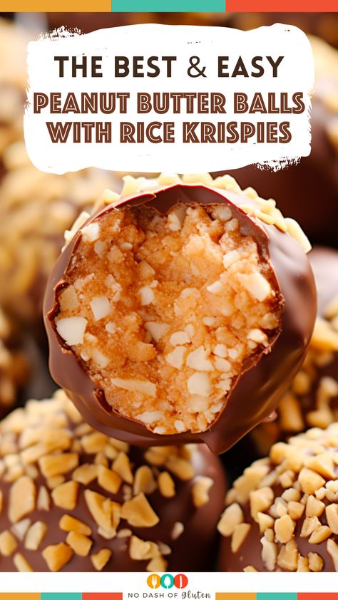 Peanut Butter Crunch Balls, Rice Krispie Peanut Butter Balls Recipe, Peanut Butter Rice Krispie Balls, Peanut Butter Rice Crispy Treats, Peanut Butter Balls Easy, Peanut Butter Rice Crispies, Peanut Butter Rice Krispies, Gluten Free Holiday Recipes, Brownie Brittle