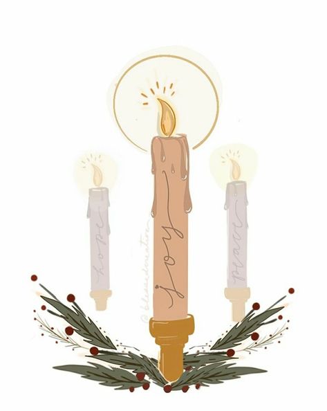 Joy | 3rd Sunday of Advent | Christmas | December | Winter | blessedcreative_ 3rd Sunday Of Advent, Candle Illustration, Joy Candle, Catholic Beliefs, December Winter, Advent Christmas, Christmas December, Christmas Invitation, Advent Candles