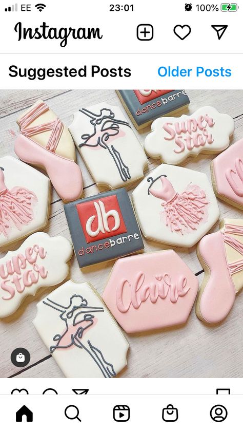 Dance Themed Cookies, Dance Cookies Decorated, Dance Decorated Cookies, Dance Recital Cookies Decorated, Ballet Cookies Royal Icing, Ballet Cookies Decorated, Dance Recital, Sugar Cookie Designs, Fancy Cookies